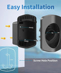 Hella Secure Ev Charger Holder Wall Mount For Sae J1772 Type 1 Cable Organizer, showing screw hole positions for easy installation.