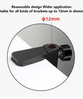 Beefy Aluminum Desk C Clamp Mount For Desk Lamps Black 2.4 Inch Clamp 61mm Heavy Duty Table Mount Easy Adjustable Stable Office And Home Light Fixture Holder, 12mm mount
