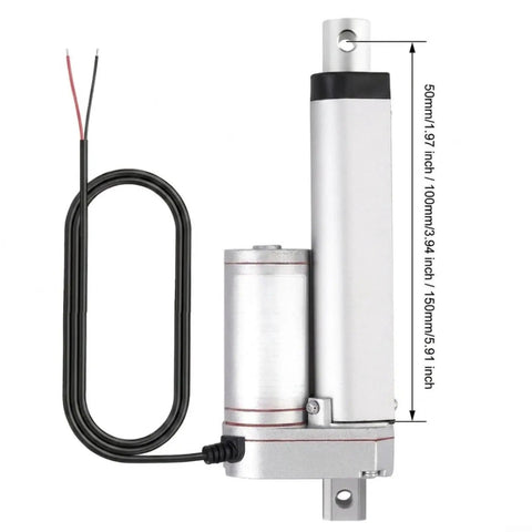 Built Like A Tank 12V Linear Actuator With Self Locking Motor And Mounting Bracket, compact design for RV adjustments.