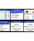 Screen display from AL319 OBD2 Scanner Car Code Reader for Engine Fault Codes showing diagnostic menus and system readiness.