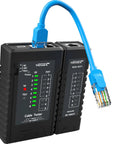 Go To RJ45 RJ11 RJ12 Cable Tester For Cat5 Cat5E Cat6 Cat6A POE With Remote Viewing And Wire Mapping To Detect Shorts Open Crossed Pairs