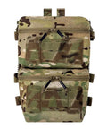 Tactical Zip On Back Panel Double Pouch Assault Modular Backpack for V5 Vest Made With 500D Nylon Lightweight Waterproof Gear Organizer
