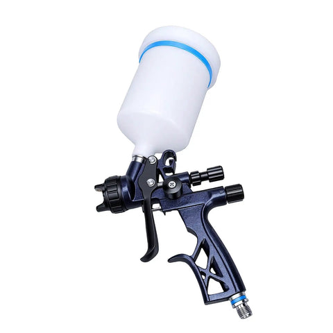 Professional HVLP Spray Gun With 1.3mm Nozzle And 600ml Removable Cup, featuring alloy housing and removable paint cup.