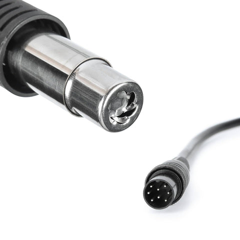 R118A Replacement Hot Air Gun Handpiece For 8786D-I Hot Air Rework Station showing nozzle and connector
