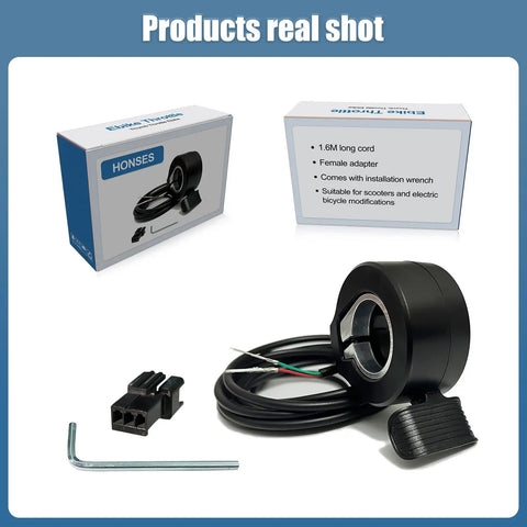 7 Eighth Inch Thumb Throttle For E Bikes And Electric Scooters Ride Ready Universal 12V To 72V Speed Controller with packaging