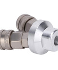 Two Way Connector Chrome Plated Pneumatic Quick Coupler With Self Locking Mechanism For One Handed Quick Connect In Air Tools And Pneumatic Systems