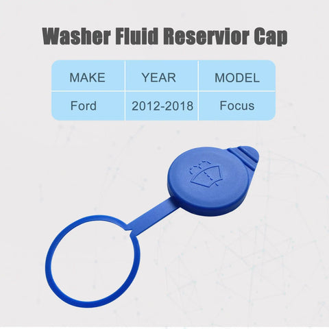 Ford Focus Windshield Washer Fluid Cap Replacement Cap Wiper Reservoir Tank Cover In Blue for 2012-2018 models