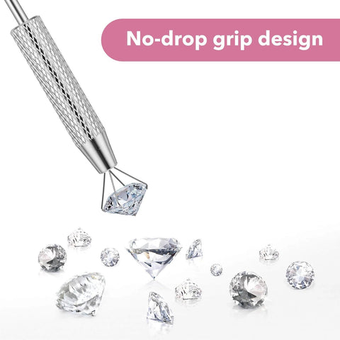 Ball grabber and diamond shown with no-drop grip design