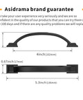 Dimensions diagram of 10 Pack 4 Inch Matte Black Cabinet Handles For Kitchen Cabinets 102mm Cabinet Pulls Drawer Pulls Cupboard Hardware