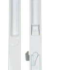 Sliding Glass Patio Door Handle Set Flush Mount Non-Keyed With 6-5/8 Inch Screw Hole Centers White DL-502 Replacement Hardware