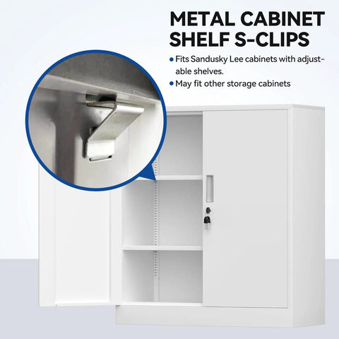 16 Pack Tough As Nails Metal S Clips For Cabinet Shelving Heavy Duty Adjustable Shelf Brackets Upgraded Storage Gear Solid Support For Workshops And Home Organization