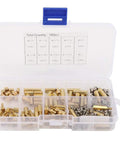 M2.5 Brass Standoff Spacer Kit With Pro Grade 180 Piece Hex Pillar Nut And Screw Set For Electronics, 3D Printer And PC Motherboard Mounting Hardware, Brass Construction, Includes 10 Sizes. 180-piece brass standoff kit in labeled plastic case