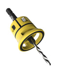 Number Eight Countersink Drill Bit Set With Replaceable HSS Drill, featuring yellow hex quick change bit, adjustable depth collar.