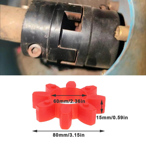 GR38 Drive Shaft Coupler Replacement 272000143 272000146 For SeaDoo HX 720 1995 To 1997 XP 800 1997 And XP Limited 951 1998, red polyurethane, 80mm