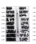 Miniature Screw Set Kit With Three Kinds Flat Countersunk Machine Screws Assortment Box Tool Box For Repair Pros And DIYers