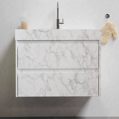 Marble Peel And Stick Contact Paper 24 Inches By 196 Inches Waterproof Removable Self Adhesive Film on bathroom vanity
