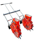 Two Row Hand Push Seeder For Garden Use No Fuss Dual Row Seeding Machine Planter With Eight Seed Plates And Twelve Holes