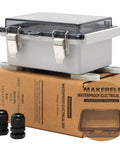 Clear Outdoor Waterproof Electrical Box IP67 ABS Plastic Small Project Enclosure with Hinged Transparent Cover on box