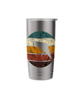 Hang Gliding Retro Flying Vintage Hang Glider Stainless Steel Insulated Tumbler with colorful stripes for sky riders