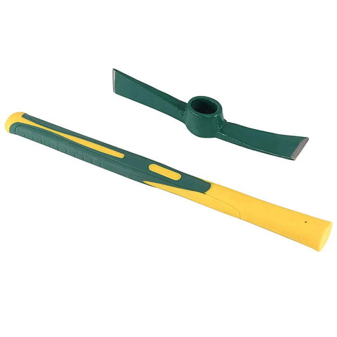 Two Pack 15 Inch Solid Pick Mattock With Heavy Duty Rubber Handle Forged Garden Pick Axe Weeding Mattock Adze Hoe parts