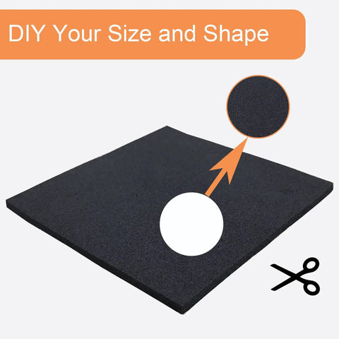 Eight Pack Six Inch Square Neoprene Foam Pads One Quarter Inch Thick Self Adhesive Anti Slip Anti Vibration Cushions for DIY Projects