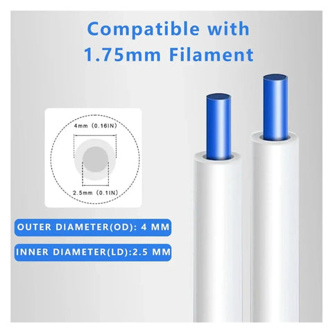 Top Tier Slick PTFE Bowden Tube For 3D Printers Delivers Effortless Filament Push Stops Clogs Dead In Their Tracks Heat Resistant Build For P1S P1P X1C Upgrades