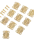 Dope Retro Gold Butterfly Hinges Set 0.63 By 0.51 Inch Mini Box Hinges With Screws 10 Pack For Wooden Boxes Jewelry Boxes Cabinets Chests