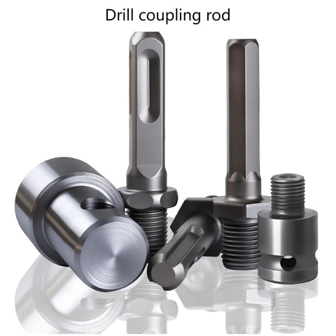 Pro Grade Swap Friendly All Purpose Drill Shank Adapter Kit for Earth and Ice Augers with square and hex shank options displayed.
