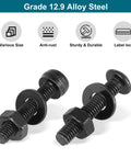 1590 Piece M3 Screw Kit For 3D Printing With Button Head And Hex Socket Heads Nuts And Washers 12.9 Grade Alloy Steel M3 Fasteners Assortment
