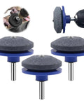 Universal Dull Lawnmower Blade Sharpener Kit 2024 Upgrade No Brainer For Power Drills High Temp Resistant Tool Set Blue 3pcs