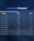 Vehicle fitment chart for Heavy Duty Front CV Axle Pair AWD For Subaru Outback Impreza Legacy 2005 To 2011 models.