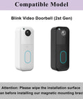 Magnetic Doorbell Camera Mount For Video Doorbell 2nd Gen No Drilling Holder Magnet Mount For Apartment Office Easy To Install Works On Iron Doors And Metal Surfaces Strong Magnetic Hold Hassle Free Installation