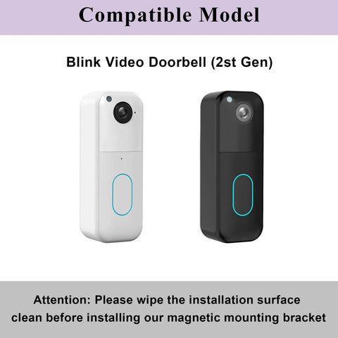 Magnetic Doorbell Camera Mount For Video Doorbell 2nd Gen No Drilling Holder Magnet Mount For Apartment Office Easy To Install Works On Iron Doors And Metal Surfaces Strong Magnetic Hold Hassle Free Installation
