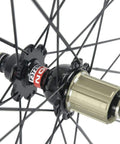 Close-up of hub detailing on Carbon Road Wheelset 700c 38 50 60 88mm Deep Rim Tubeless Ready 25mm Width With Basalt Braking Surface Shimano