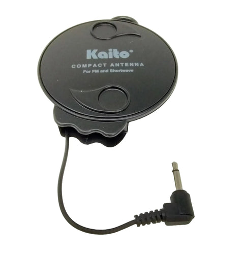 Retractable 23 Foot Shortwave Radio Antenna With Three Point Five Millimeter Plug For Beefed Up Reception Portable Reel In Design Easy Set Up And Clear Signals On The Go, black compact design showing plug