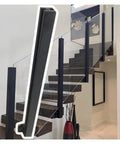 Heavy Duty S Clamp Railing Kit For Deck And Pool Fencing With Zero Drill Snap Lock Hardware Weather Resistant Steel Posts No Sweat Diy Assembly Backyard Upgrade Rock Solid Grip Slides In Panels Effortless on modern staircase with glass panels.