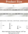 Illustration showing dimensions and components of Heavy Duty 10 Inch French Cleat Hanger And Z Clip Picture Hanging Kit With 60 Lb Support.