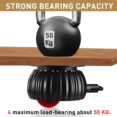 Four Pack Self Adhesive Caster Wheels 1.37 Inch Diameter With Stainless Steel Swivel Rollers showcasing strong bearing capacity.