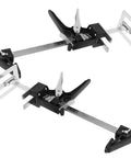 2 Piece Furniture Lifter Jack Tool Manual Arm Leveler Labor Saving Tile Raising Block Compact Adjustable Shims for Home Renovations view from top with metallic arms.
