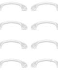Eight Piece Acrylic Arc Shape Drawer Pulls And Cabinet Handles With Crystal Wardrobe Door Knobs For Furniture And Closet Hardware