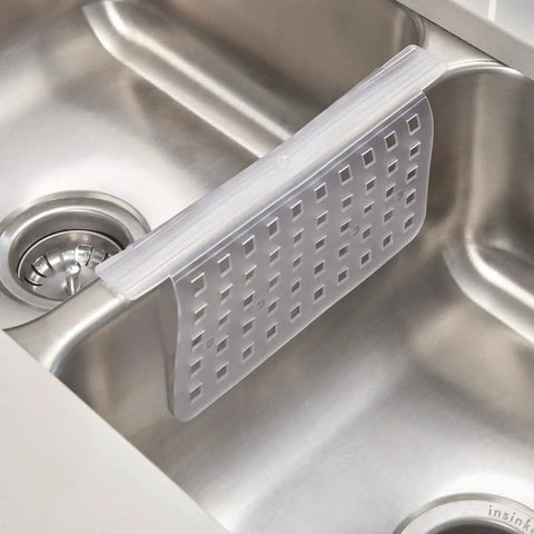 Self Adhesive Plastic Sink Saddle Protector For Kitchen And Bath with grid design on stainless steel sink divider