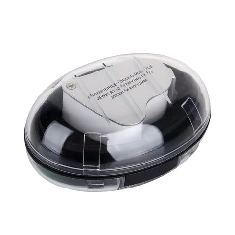 Dual Lens 30x And 60x Illuminated Jewelers Loupe Magnifier With LED Lighting Foldable Pocket Glasses For Jewelry Pros And Hobbyists Coins Stamps Watches Rocks Antiques Models Photos
