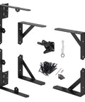 Components of Anti Sag Gate Frame Kit With Heavy Duty Adjustable Gate Hardware And Gate Latch for Wooden Fences visible.