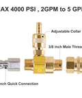 Beast Chemical Injector Kit For Pressure Washer Up To 4000 PSI Three Eighths Inch Quick Connect close-up with parts labeled