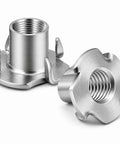Two 20 Piece T Nuts Set With Four Claw And Three Prong Tee Fasteners, Built Tough Stainless Steel Threaded Inserts, M8 Size