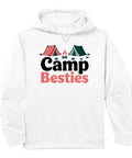 White Camp Besties hoodie for RV Campers Performance Hoodie For Family Camps And Camping Gift Ideas, Dope Hoodie For RVers.