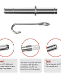 Stainless Steel Maple Syrup Tapping Kit With Six Spiles And Hooks And Two Cleaning Brushes For Easy Sap Collection