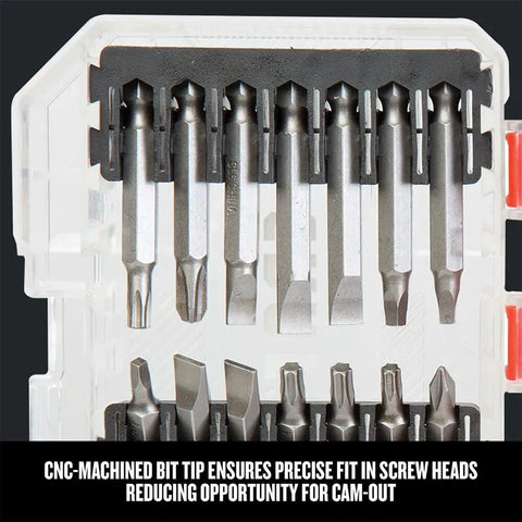 47 Piece Screwdriver Bit Set With Bit Tips And Power Bits, Nut Driver Set And Socket Adapters For Versa Track in plastic case.