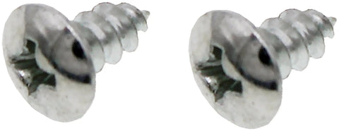 Close-up of two metal screws for Electrical Switches Horn Button Flush Mount Universal Fit Replacement For Vehicles Specialty Button Switch