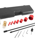 Bonbo DM3MECH Mechanical Hot Tapping Machine Complete Kit For NPT With Hole Saws Or Arbor, includes various hole saws, rods, and fittings.